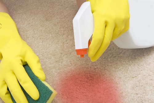 Professional rug cleaning in a Marylebone home