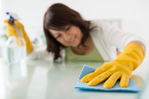 Deep cleaning a bathroom in Marylebone home