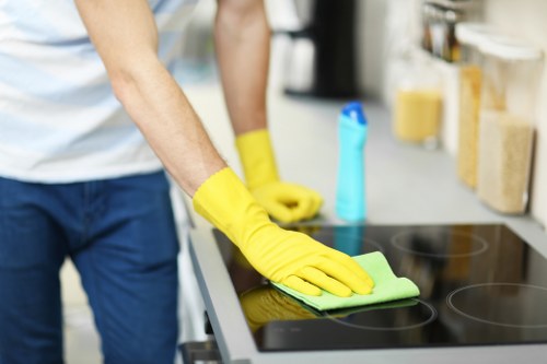 Final finishing touches during deep cleaning in Marylebone